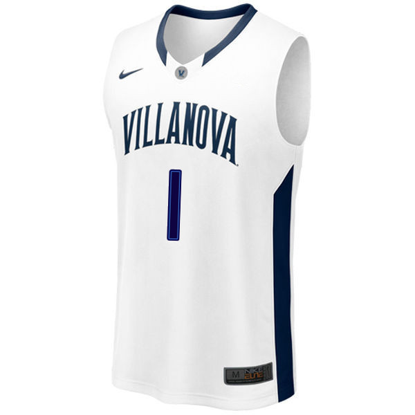 Men #1 Jake Nevin Villanova Wildcats College Basketball Jerseys Sale-White - Click Image to Close